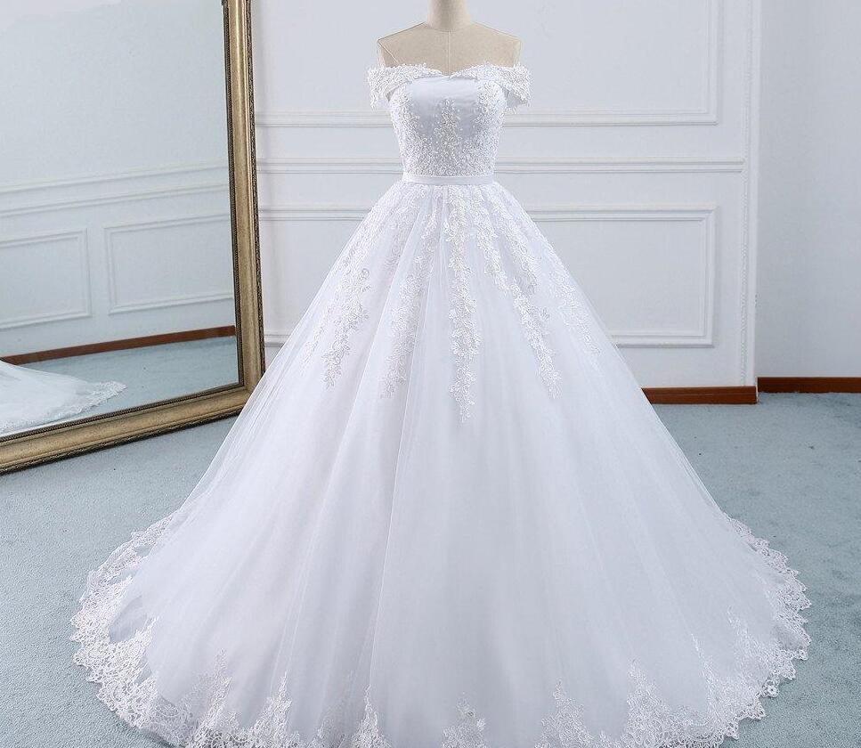 Elegant White Chiffon Boho Wedding Dresses A Line Women Bridal Gowns , Wedding Gowns 2020