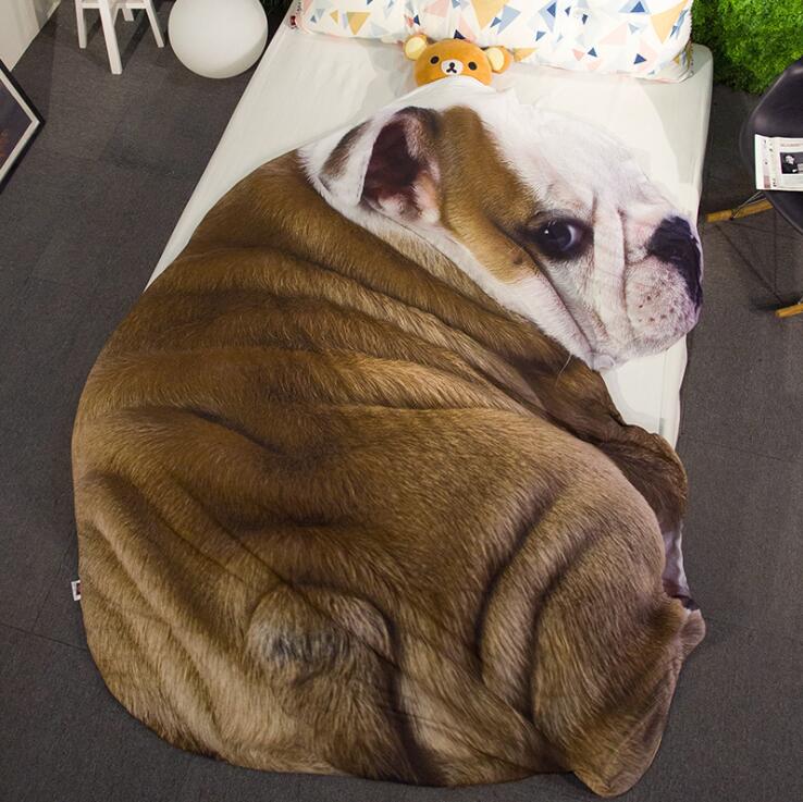 Queen Quilt 87"x94" 3d Printed Thin Quilt Bedding Cute Shaped Dog Throw Blanket Comforter Washable Light Quilt