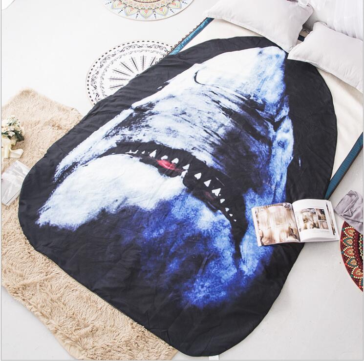 Queen Quilt 87"x94" 3d Printed Thin Quilt Bedding Cute Shaped Shark Throw Blanket Comforter Washable Light Quilt