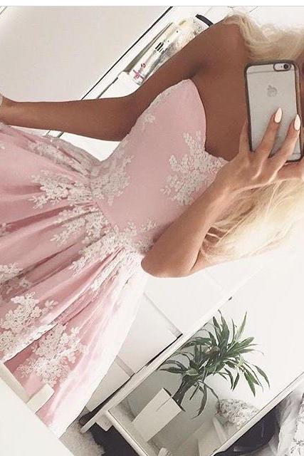 Blush Pink Homecoming Dresses Short Lace Prom Gowns 2018sexy Sweet 16 Little Girls Dresses Off Shoulder Party Dress Lace Cocktail Dress