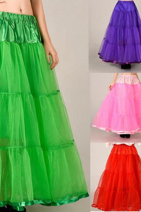 Beautiful Long Skirts Wedding Petticoat Summer Dress Long A Line Crinoline Underskirt Petticoats For Prom Dresses Tutu Skirts,2018 Beautiful Tutu Petticoate 