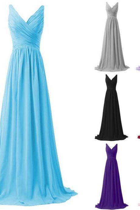Vintage Red Chiffon Bridesmaid Dresses Prom Dresses Plus Size Wedding Party Gowns ,2018 Sexy Maid Of Honor Dresses, Women Party Gowns ,