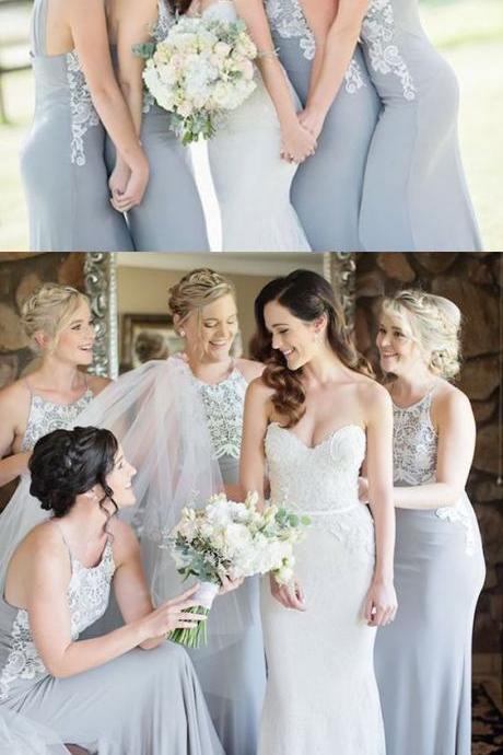 bridesmaids same neckline as bride