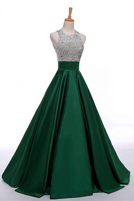 Green Long Prom Dresses, Beaded Corset Party Gowns , A Line Prom Dresses,Black Prom Gowns , Formal Evening Dresses, Girls dress For Teens ,Maxi Women Gowns 