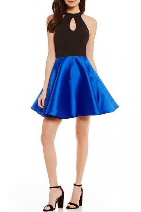 Simple Tube Top Bow Waist Birthday Skirt Homecoming Dress cc3813 main image 1