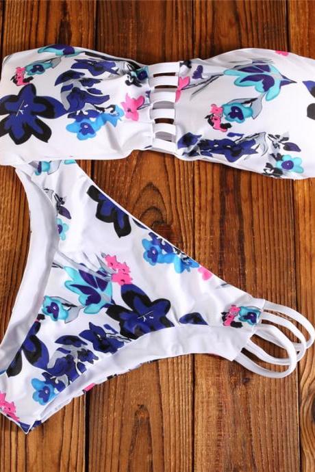 Sexy Boho Floral Printing Swimwear, Fashion Women Bohemian Bikini ,Cheap Women Beach Swimsuits 