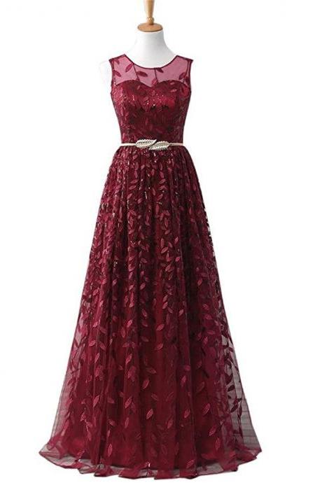 Plus Size Burgundy Tulle Women Party Dress Off Shoulder Sexy Back Open Formal Evening Gowns , A Lline Prom Gowns