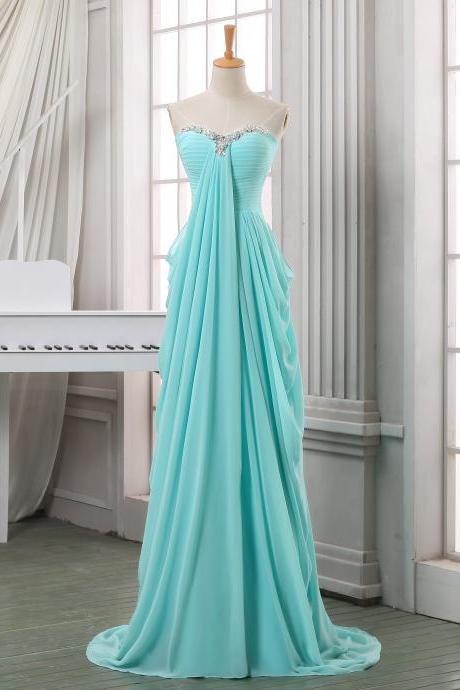 Off Shoulder Light Blue Chiffon Prom Dress Off Shoulder Women Bridesmaid Gowns , Sexy Formal Evening Dress