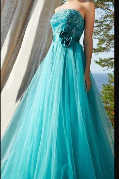 Sexy Turquoise Tulle Long Prom Dress Off Shoulder Lace Beaded Formal Evening Dresses, Plus Size Prom Dresses