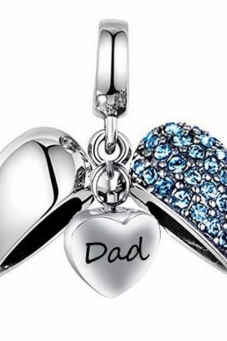 Unique Call Heart Urn Funeral Ashes Dad Cremation Necklace Fashion Jewelry Accessorues