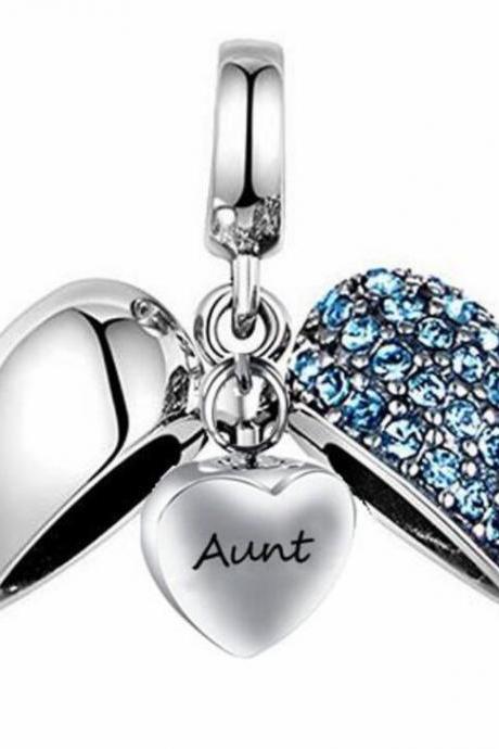 Unique Call Heart Urn Funeral Ashes Aunt Cremation Necklace Fashion Jewelry Accessorues
