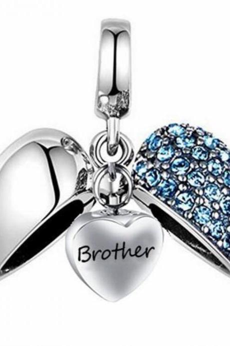 Unique Call Heart Urn Funeral Ashes Brother Cremation Necklace Fashion Jewelry Accessorues