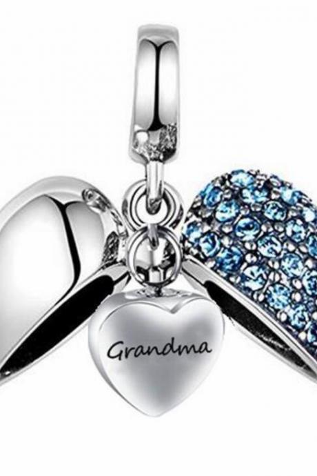 Unique Call Heart Urn Funeral Ashes Grandma Cremation Necklace Fashion Jewelry Accessorues