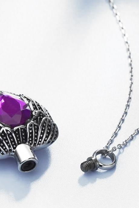 Hold Heart Urn Cremation Jewelry Blue Rhinestone Urn Pendant For Pet/human Ashes Cremation Urn Ashes Holder