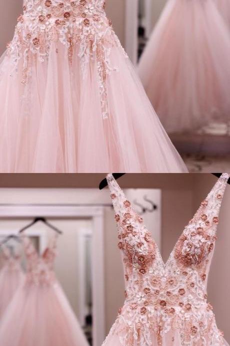 Sexy V-neck Lace Beaded Long Prom Dress Custom Made Prom Party Gowns Strapless Women Evening Dress With Appliqued
