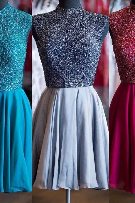 Luxury Beaded Crystal Corset Short Prom Dress, A Line Women Party Gowns ,custom Made Sexy Backless Mini Cocktail Gowns For Teens 2019