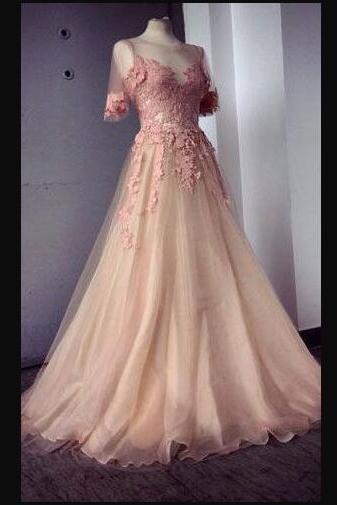 Elegant A Line Long Prom Party Dress, Custom Made Women Party Gowns , Long Evening Dress, Women Gowns 2019