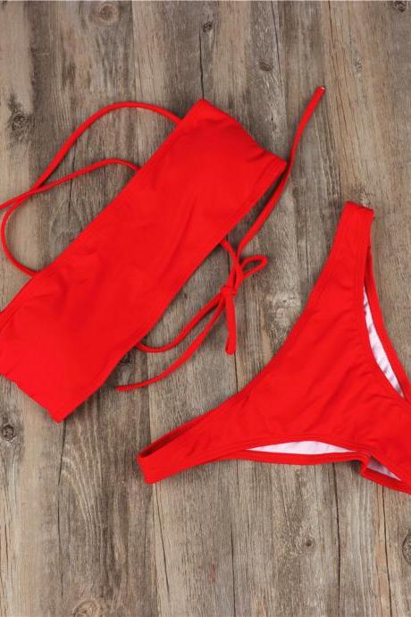 Fashon Sexy Summer Bikini Two Pieces Women Bikini ,L Women Bikini Red ,Cheap Girls Bikini 