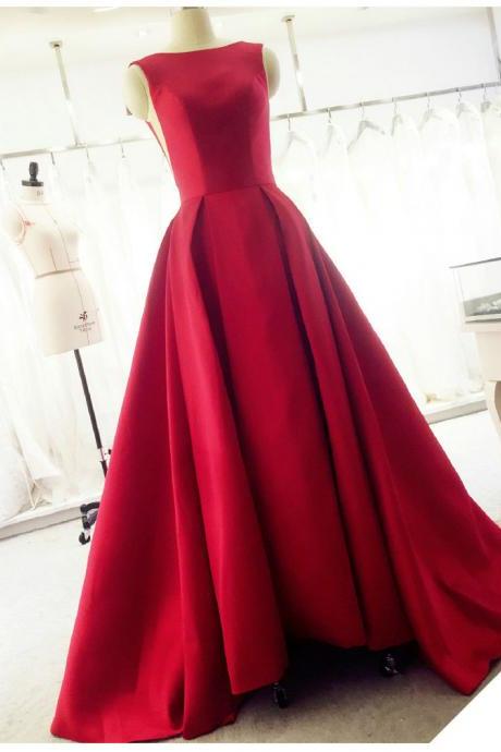 Sexy Backless Burgundy Satin Ball Gown Prom Dresses Off Shoulder Formal Prom Gowns , Satin Evening Party Gowns 2019