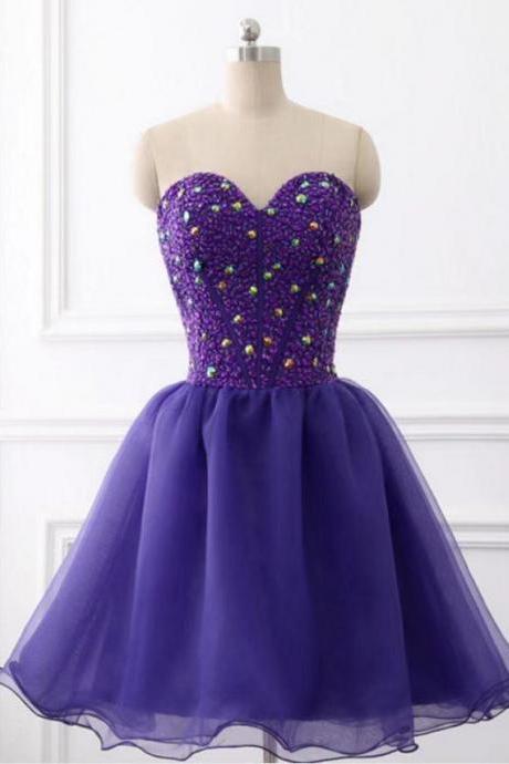Sexy Beaded Short Homecoming Dress ,junior Party Gowns , Sweet 16 Prom Gowns , Wedding Guest Gowns , Short Party Gowns