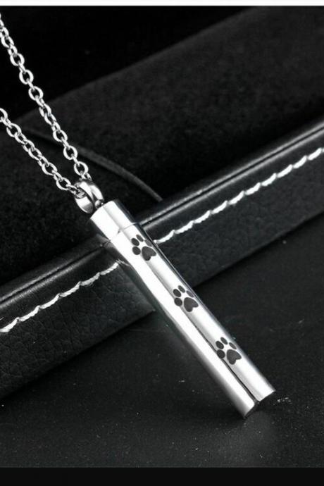 Bullet Pendant Necklace For Christian Cremation Ash Necklace Keepsake Urn Memorial Jewelry Pets