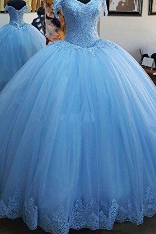 Ball Gown Quinceanera Dresses Charming Appliques Corset Full-length Womens Sweet 16 Debutante Gowns 2020