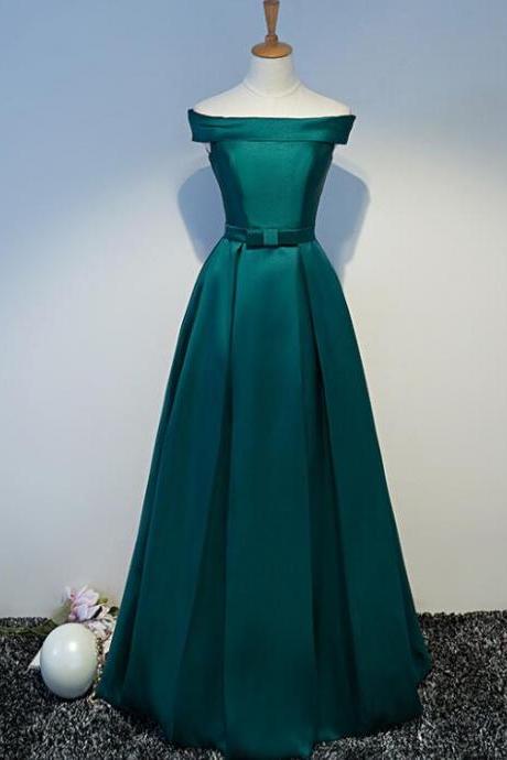 Green Satin Strapless Women Prom Dress ,custom Made Prom Party Gowns , Formal Evening Dress 2020