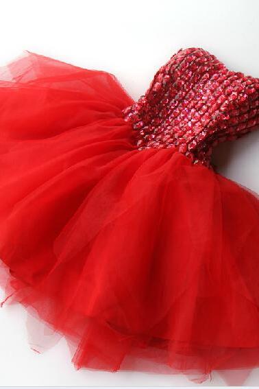 Luxury Red Crystal Short Homecoming Dress A Line Wedidng Party Gowns Custom Made Sweet 16 Prom Gowns