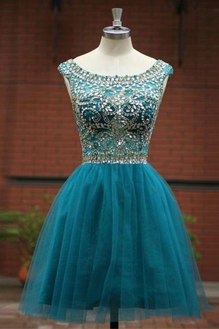Off Shoulder Beaded Scoop Neck Short Prom Dress Plus Size Wedding Party Gowns ,mini Homecoming Gowns