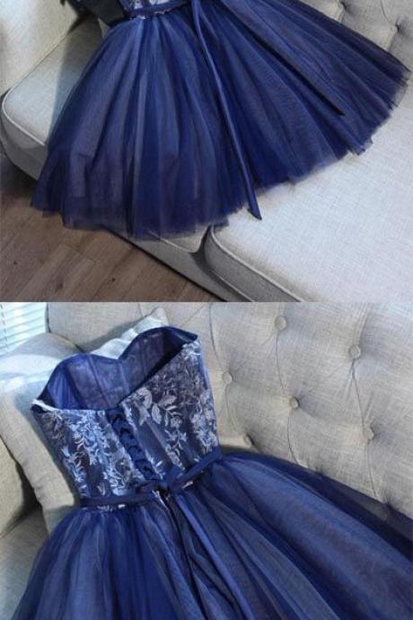 Off Shoulder Dark Blue Short Homecoming Dress ,short Cocktail Gowns , Junior Party Gowns 2020