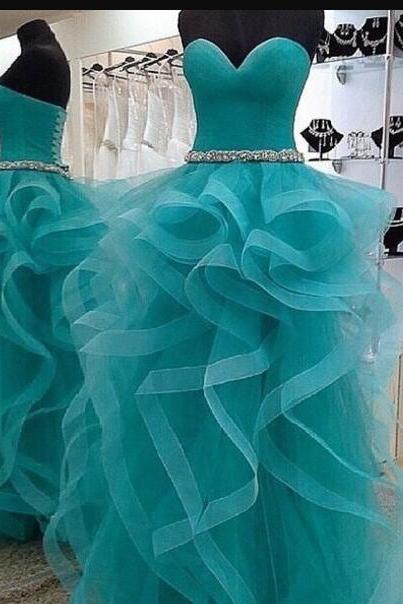 Elegant A Line Green Tulle Beaded Long Prom Dress Cplus Size Women Party Gowns 2020 Sweet 16 Prom Gowns