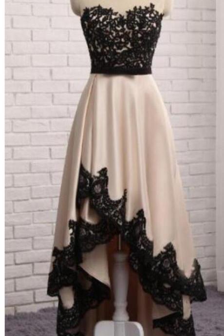 Stunning A Line Black Lace Sheer Long Prom Dresses Plus Size Formal Evening Dress,Women Gowns ,Formal Dress 