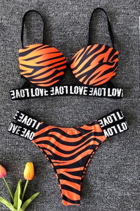 Fashion Twi Pieces Leopard Print Women Bikini ,Cheap Summer Bikini ,Sexy Bikini 