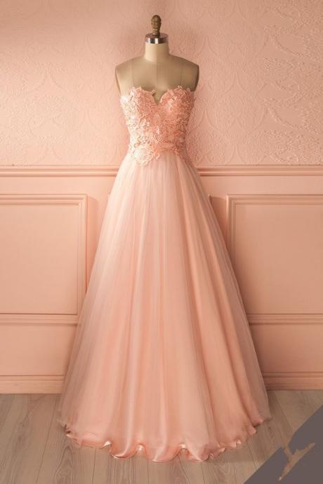 Sexy Strapless Tulle Long Prom Dress Custom Made Prom Gowns ,Formal Evening Dress, Formal Gowns 