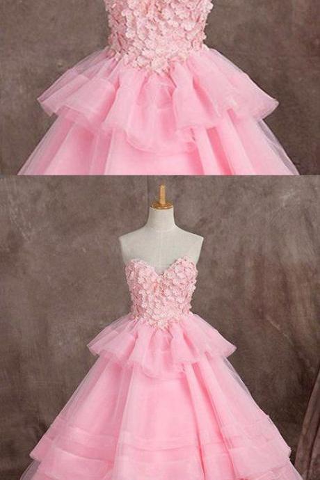 Pink Tulle A Line Long Prom Dresses Plus Size Women Party Gowns ,sexy Women Quinceanera Dress 2020