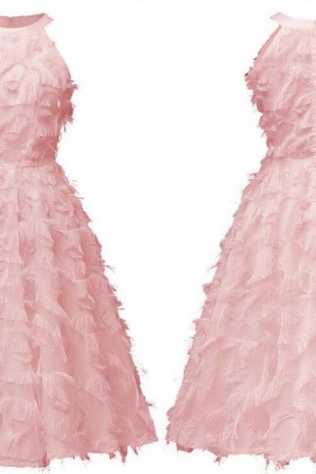 Strapless Light Pink Women Short Summer Dress A Line Girls Short Homecoming Dress , Junior Party Gowns ,sweet 16 Prom Gowns