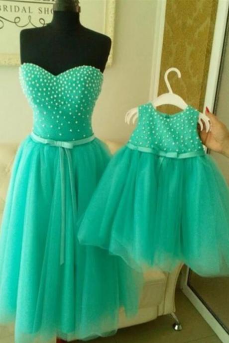 Tulle Beaded Short Homecoming Dresses Tea Length 2020 Custom Made Pageant Party Gowns ,short Party Gowns