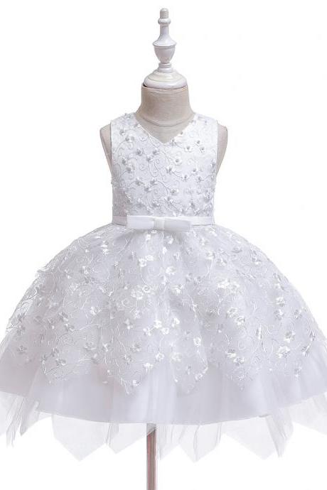 Sexy White Ball Gown Flower Girls Dresses Women Party Gowns ,strapless Formal Girls Prom Gowns ,wedding Guest Gowns ,pricess Party Gowns