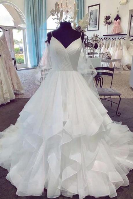 Fashion White Tulle A Line Country Wedding Dresses Strapless China Wedding Gowns ,Cheap Bridal party Gowns 