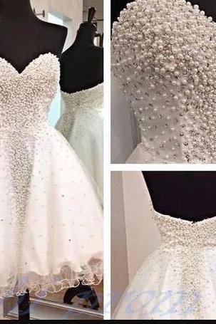Elegant White Beaded Crystal Short Homecoming Dress Sexy Cheap Party Gowns Custom Made Party Gowns 2020