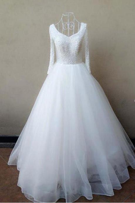 Plus Size White Crystal Beaded A Line Long Prom Dresses Custom Made Women Prom Party Gowns ,Cheap Evening gOWNS wEDDING dRESSES 2020