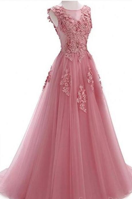 A Line Lace Formal Evening Dress Plus Size Tulle Long Prom Prty Gowns ,sweet 16 Prom Gowns 2020