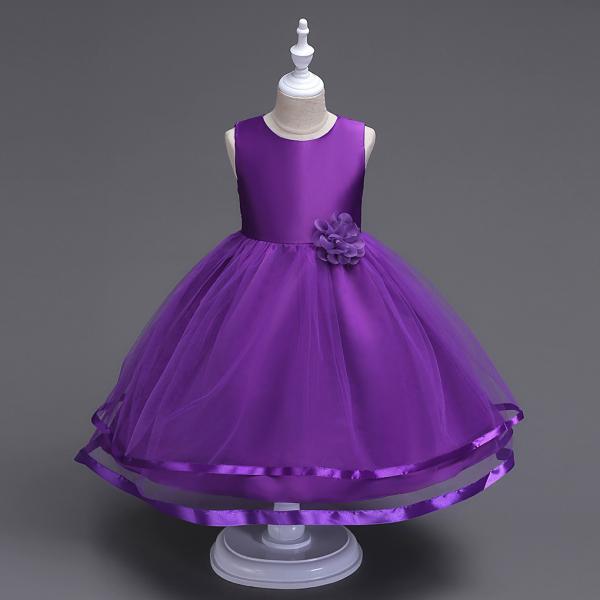 Wedding Flower Girls Dresses,purple Flower Girls Dresses, Tulle Flower ...