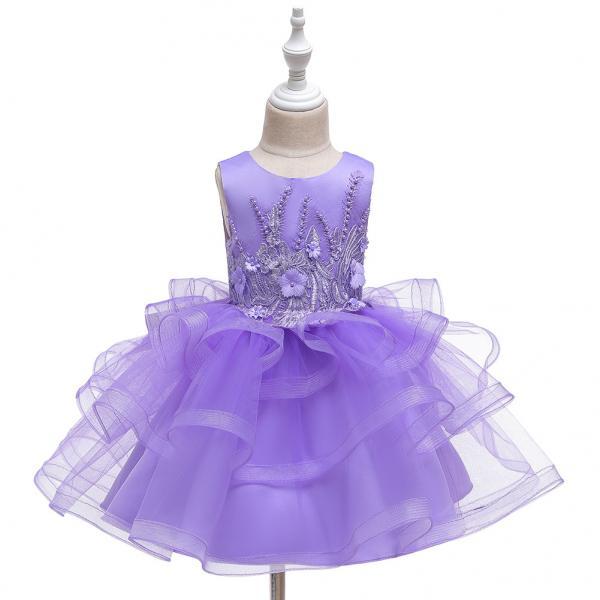 Wedding Flower Girls Dresses ,Sexy Lavender Short Flower Girls Dresses, Tulle Flower Gowns ,Wedding Pageant Girls Dress, Scoop Kids Gowns ,Little Girls Party Gowns ,Formal Girls Gowns . Flowers Girls GOWNS.Lace Appliqued Girls Birthday Party Dresses
