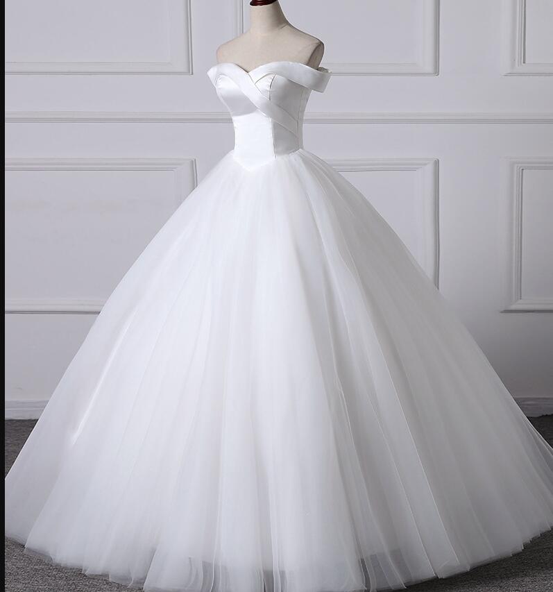 White Tulle Ball Gown Quinceanera Dresses Sweet Women Party Gowns ...